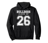 Classe of 2026 Bulldogs Personnalisé Graduation Senior Personnalisé Sweat à Capuche
