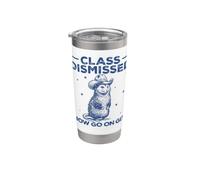 Classe rejetée maintenant Go On Git Funny Possum Last Day School Gobelet isotherme en acier inoxydable double paroi