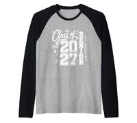 Classe Senior 2027 Cool High School College Graduation 8 Manche Raglan