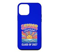 Classe Senior 2027 Retro Sunrise Groovy Wavy Beach Coque pour iPhone 12 Mini