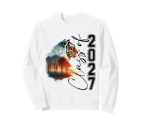 Classe Senior de 2027 Cool Tiger High School Diplômé Sweatshirt