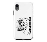 Classe Senior de 2027 drôle de Raton Laveur Remise de diplôme d'études Secondaires Coque pour iPhone XR
