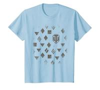 Classes de Chars World of Tanks T-Shirt, Enfant, Bleu Céleste, 2 Ans