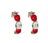 Classes De Conception De Fruits Boucles D'oreilles En Alliage Premium Avec Des Pierres Zircon Éblouissantes Pour Les Élégances Tous Les Jours En Zircone Cubique