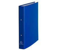 Exacompta - réf. 54372E - 1 classeur rigides en Poypropylène - 2 anneaux ronds diamètre 30 mm - Dos 40 mm - Dimensions extérieures : 32 x 26 cm - Format à classer A4 - Coloris : bleu