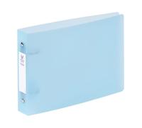 Classeur 2 anneaux plastifié Propysoft Viquel A5 Dos de 3.5 cm bleu transparent