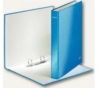 Classeur à anneaux - LEITZ - WOW - A4 - Carton solide - Bleu métallique - 250 feuilles