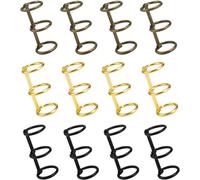 Classeur 3 Anneaux, 12 Pièces Anneaux De Reliure Fer, 15 Mm Diamètre Intérieur Petit Classeur 3 Couleurs Diy, Utilisé Au Bureau L'école Maison