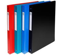 Exacompta Classeur 4 anneaux OPAK rigide 10/10e 20 mm polypropylène A4 Maxi Couleurs assorties