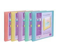Classeur 4 anneaux 30mm polypropylène Kreacover Pastel - A4 Maxi - Couleurs assorties