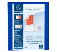 Classeur 4 anneaux en d 25mm remborde 3 pochettes exterieures krea cover - a4 maxi