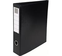 Exacompta Classeur rembordé PVC réf. 51741E – 4 anneaux en D 50 mm (3e) – Dos 70 mm – A4 Maxi – Noir