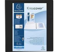 Classeur 4 anneaux en d 60mm remborde 3 pochettes exterieures krea cover - a4 maxi exacompta 51845ne