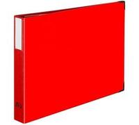 Classeur 4 anneaux en D format A3 à l’italienne en balacron rouge - Rouge - Arianex G
