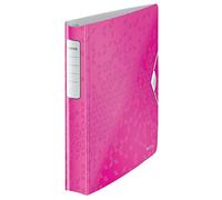 Classeur 4 anneaux Leitz WOW, PP, 30 mm, Active SoftClick, Rose