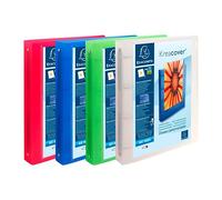 Classeur 4 anneaux plastifié Exacompta KREACOVER® Chromaline personnalisable A4+ Maxi - Dos 4 cm - Coloris assortis