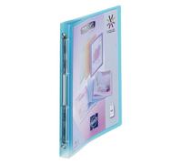 Classeur 4 anneaux plastique Viquel A4 personnalisable dos 2,5 cm couleur translucide (Bleu)
