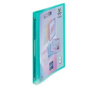 Classeur 4 anneaux plastique Viquel A4 personnalisable dos 2,5 cm vert translucide