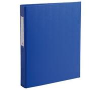 Classeur 4 Anneaux Polypropylene D25mm Bleu + Porte Etiquette