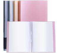 Classeur 4 pièces avec pochettes en plastique Pour Titulaire | Dossier de portefeuille à 20 pochettes avec feuilles de protection transparentes, affiche 40 pages présentes