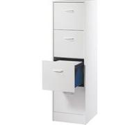 Classeur 4 Tiroirs pour 100 Dossiers Suspendus L 41,4 H 140,4 P 44 cm - Blanc - L 41.4 x l 44 x H 140 cm Blanc G