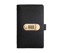 Classeur à 100 enveloppes avec serrure à mot de passe, carnet d'économie d'argent, planificateur budgétaire avec enveloppes pour espèces (noir)