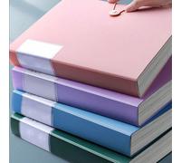 Classeur à 100 pochettes format A4, haute capacité pour les copies d'examen des étudiants/contrats, convient pour les documents au format A4, fabriqué en matériau PP avec une haute transparence, prati