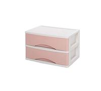 Classeur à 2 couches Organisateurs de tiroirs pour chambre à coucher, tiroirs de bureau en plastique, style tiroir, cadre de finition, commode, porte-journaux cosmétiques (couleur : C1)