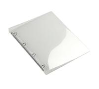 Classeur à 4 anneaux Europel A4 transparent 16 mm - Classeur rechargeable pour l'école, les réunions, le bureau, les voyages la maison - Organiseur de documents étanche, pratique et écologique - Blanc