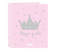 Classeur à 4 anneaux larges Moos 'magic girls'