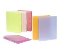 Classeur 4 anneaux plastique Viquel A4 dos 3,5 cm couleurs pastel translucides assorties