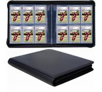 Classeur à 60 pochettes classées pour cartes PSA à chargement par le haut, classeur de rangement de cartes en cuir synthétique, classeur à 6 pochettes PSA de qualité supérieure, noir