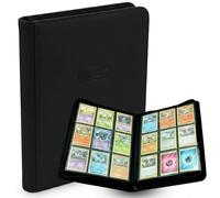 Classeur à 9 poches compatible avec cartes Pokémon, classeur de cartes à collectionner en cuir pouvant contenir 360 cartes, album de collection de cartes à fermeture éclair pour JCC, cartes de sport
