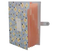Classeur à anneaux A4 Classeur extensible à fleurs, format A4 et lettre, organiseur de fichiers d'archives, 8 poches (bleu) Organisateur de dossiers de fichiers