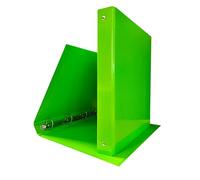 Classeur à anneaux A4 en carton 1,9 mm plastifié, porte-documents Bureau et école Binder coloré Cahiers à anneaux ronds en acier Ø 30 mm Classeurs professionnels Lime 10 pièces