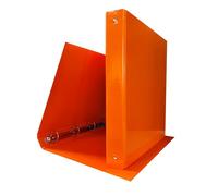 Classeur à anneaux A4 en carton 1,9 mm plastifié, porte-documents Bureau et école Binder coloré Cahiers à anneaux ronds en acier Ø 30 mm Classeurs professionnels Orange 10 pièces
