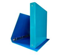 Classeur à anneaux A4 en carton 1,9 mm plastifié, porte-documents Bureau et école Binder coloré Cahiers à anneaux ronds en acier Ø 30 mm, classeurs professionnels bleu clair, 1 pièce