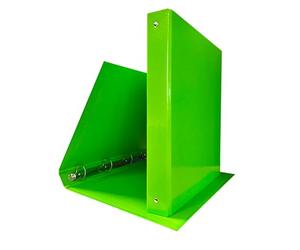 Classeur à anneaux A4 en carton 1,9 mm plastifié, porte-documents Bureau et école Binder coloré Cahiers à anneaux ronds en acier Ø 30 mm Classeurs professionnels Lime 10 pièces