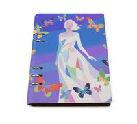 Classeur à anneaux A5 avec 90 feuilles, couverture élégante en cuir PU, carnet abstrait rechargeable, planificateur à feuilles mobiles pour notes, journal, bureau, cadeau
