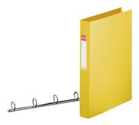 Classeur à Anneaux Esselte Standard A4 Jaune, 4 Anneaux 25mm, Jointure 35mm, Matériau Plastique, Référence 14458