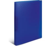 Classeur à anneaux HERMA DIN A4 2 anneaux mécanisme bleu foncé translucide