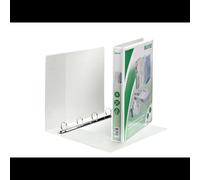 Classeur à anneaux Leitz 42840001 format A4 anneau en D largeur dos 44mm blanc certifié FSC
