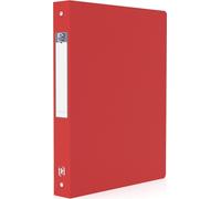 Classeur à anneaux Oxford Memphis 40 mm 4 anneaux zippés rouge