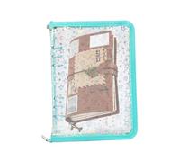 Classeur à anneaux rechargeable, réutilisable, livre de rangement d'autocollants à fermeture éclair pour journaux, cartes, billets, reçus, école, bureau, réunions d'affaires, chefs de projet