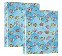 Classeur à anneaux ronds de 1,5 cm et demi avec pochette de poche, 1/2 paquets de fournitures scolaires à couverture rigide