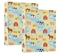 Classeur à anneaux ronds de 3,5 cm et demi avec poches, 1/2 paquet de classeurs à couverture rigide de bureau