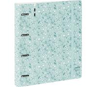 SAFTA - Classeur avec 4 anneaux de 35 mm, avec recharge, 100 feuilles A4, idéal pour les enfants de différents âges, confortable et polyvalent, qualité et résistance, 27 x 4 x 32 cm, bleu clair