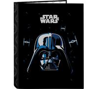 Star Wars Rebellion Classeur avec feuilles 4 anneaux, idéal pour enfants de différents âges, confortable et polyvalent, qualité et résistance, 26,5 x 33 cm, Noir, M, Décontracté