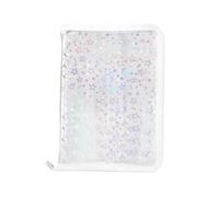 Classeur à anneaux transparent, rechargeable, 25 x 18 x 3 cm, classeur transparent, compact et prêt à voyager, pour organiser des autocollants, du ruban adhésif, des journaux, des cartes, des reçus