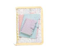 Classeur à anneaux transparent rechargeable, album d'autocollants à collectionner | Livre de collection d'autocollants avec fermeture éclair pour cartes reçus école, bureau réunions